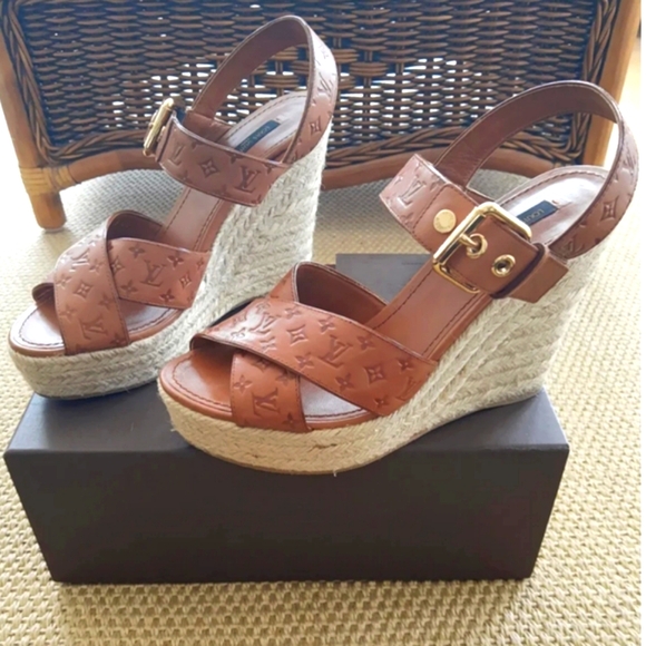 New. Louis Vuitton espadrilles leather sandals - Picture 4 of 8
